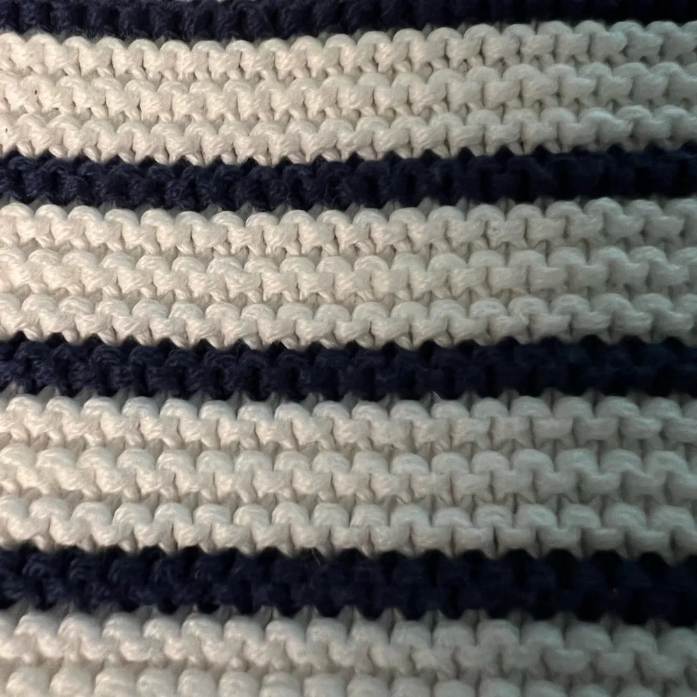 FIRST IMPRESSIONS BABY GIRL STRIPED WHITE AND BLUE KNIT SWEATER SIZE 24 MONTHS